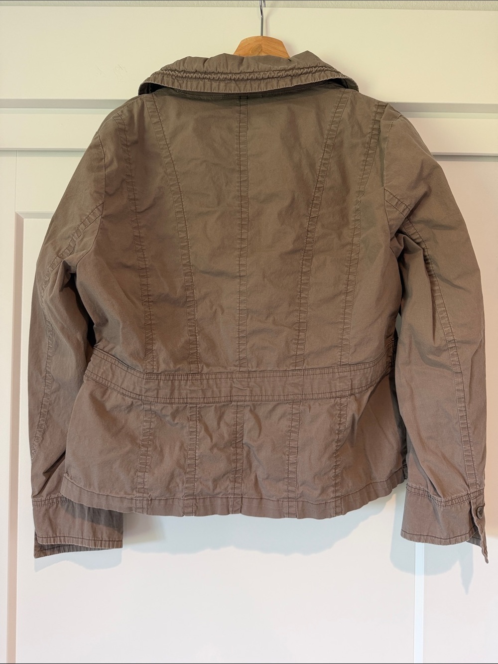 Lulu-B Taupe Utility Zip-Front Jacket - Picture 2 of 2